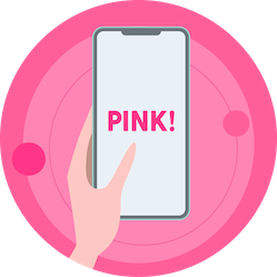 PINK! Coach App auf dem Smartphone